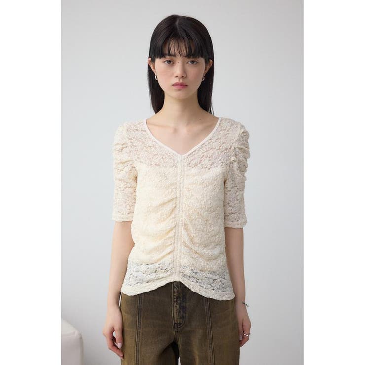 2WAYギャザーレーストップス | AZUL BY MOUSSY | 詳細画像4 