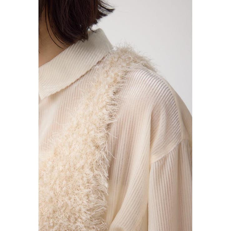 バックオープンポンポンヤーンベスト | AZUL BY MOUSSY | 詳細画像10 