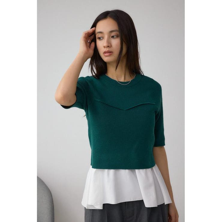 ペプラムインナーセットニット | AZUL BY MOUSSY | 詳細画像15 