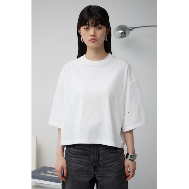 ラインストーンTEE[品番：AZLW0022133]｜AZUL BY  MOUSSY（アズールバイマウジー）のレディースファッション通販｜SHOPLIST（ショップリスト）