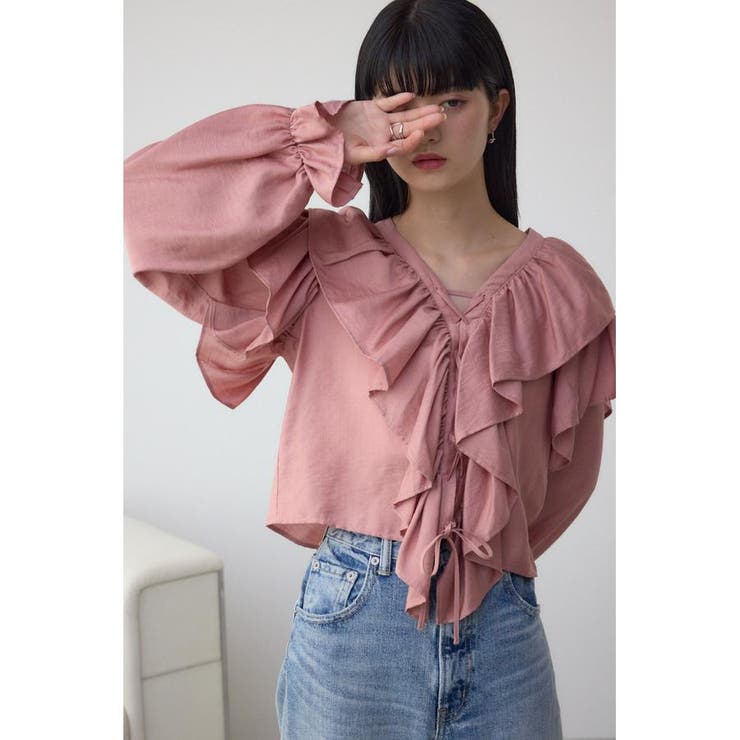 ラッフルフリルブラウス | AZUL BY MOUSSY | 詳細画像24 