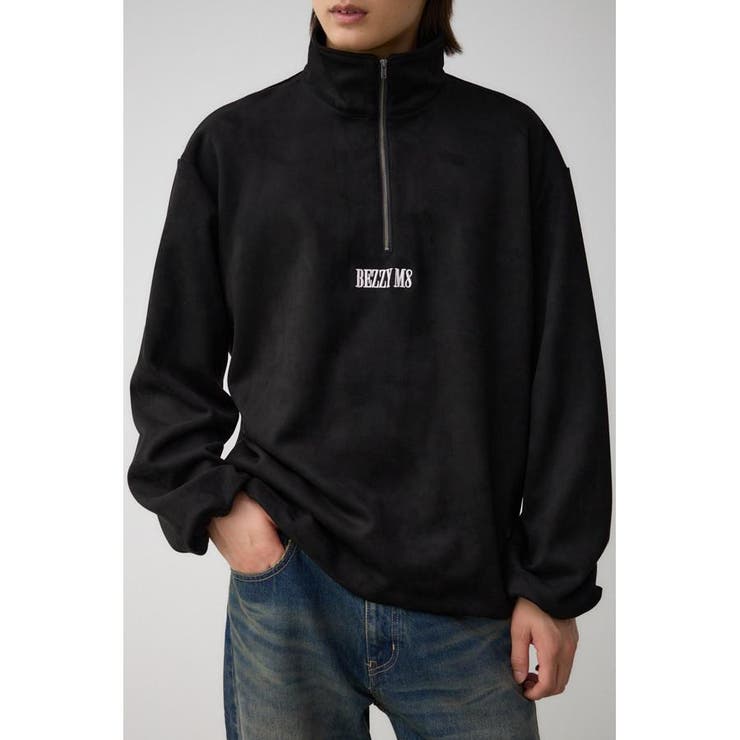 BLK | フェイクスウェードハーフジップPO | AZUL BY MOUSSY