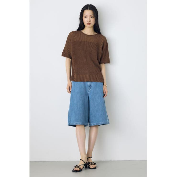 AZUL DENIM 甘撚りハーフパンツ | AZUL BY MOUSSY | 詳細画像5 