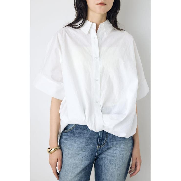 フロントタック半袖ドルマンブラウス | AZUL BY MOUSSY | 詳細画像3 