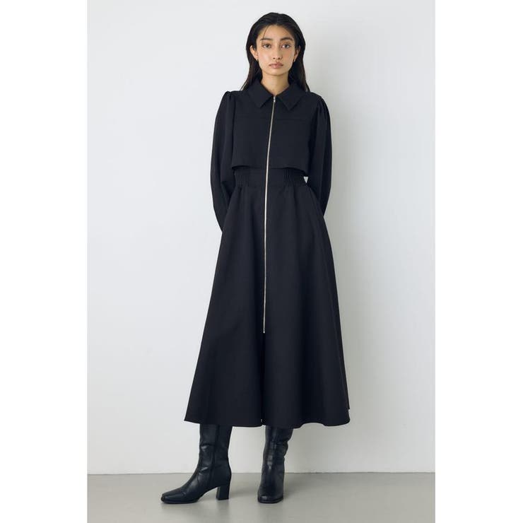 BLK | ジップフレアワンピース | AZUL BY MOUSSY