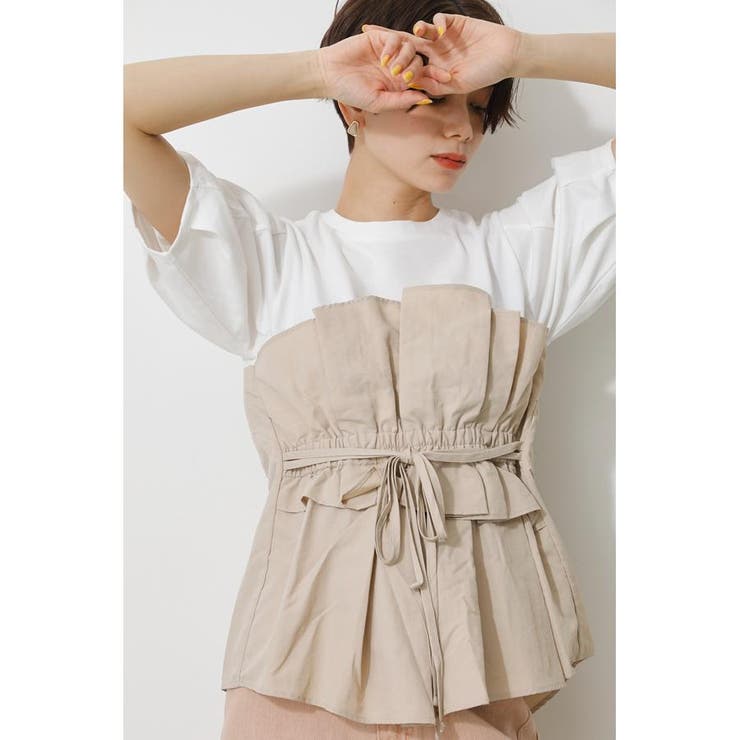BUSTIER LAYERED TOPS[品番：AZLW0019813]｜AZUL BY MOUSSY
