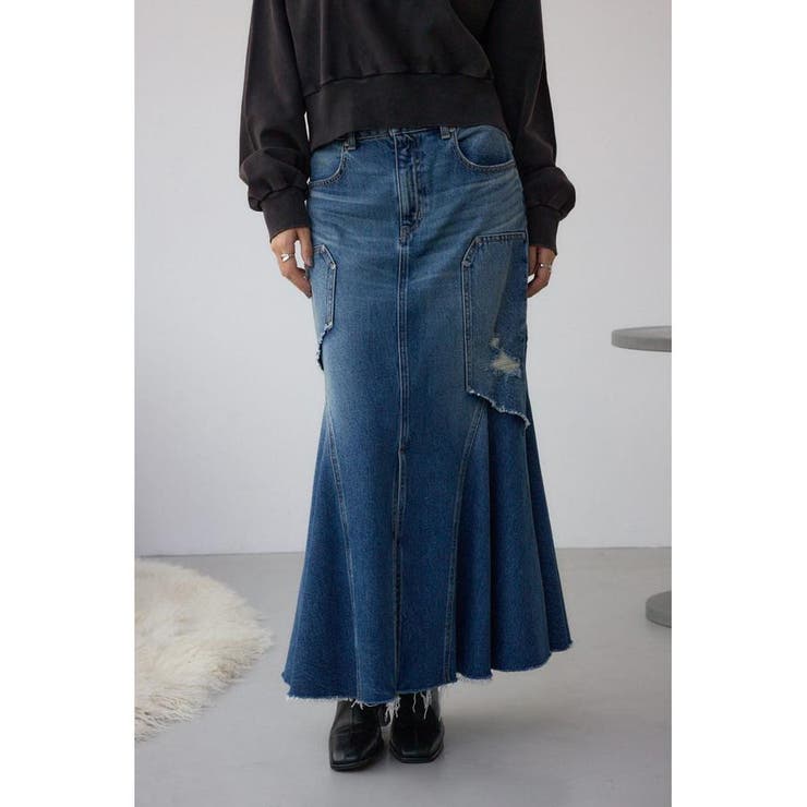 AZUL DENIM ダメージマーメイドスカート | AZUL BY MOUSSY | 詳細画像12 