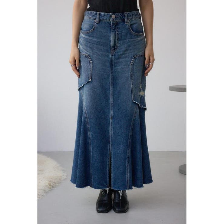 AZUL DENIM ダメージマーメイドスカート | AZUL BY MOUSSY | 詳細画像16 