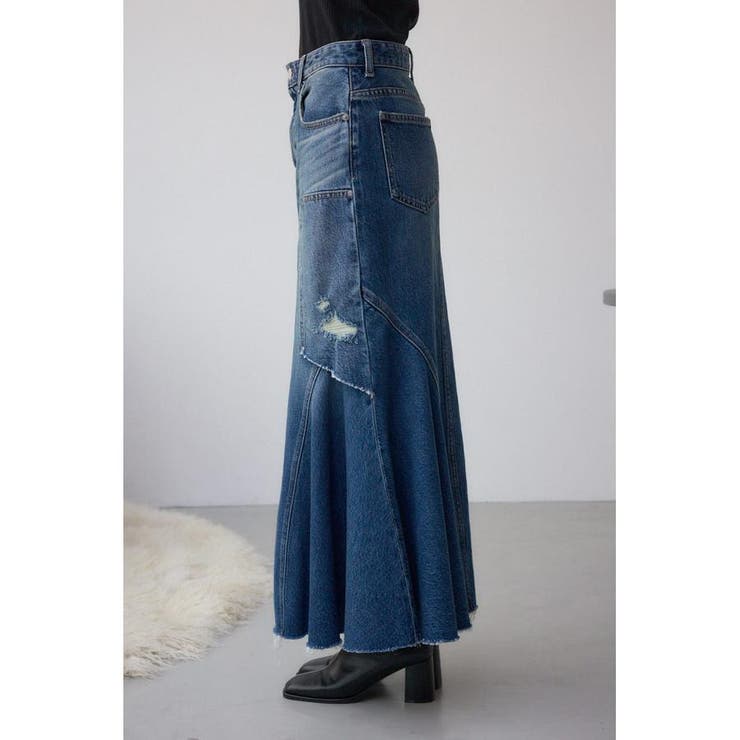 AZUL DENIM ダメージマーメイドスカート | AZUL BY MOUSSY | 詳細画像17 