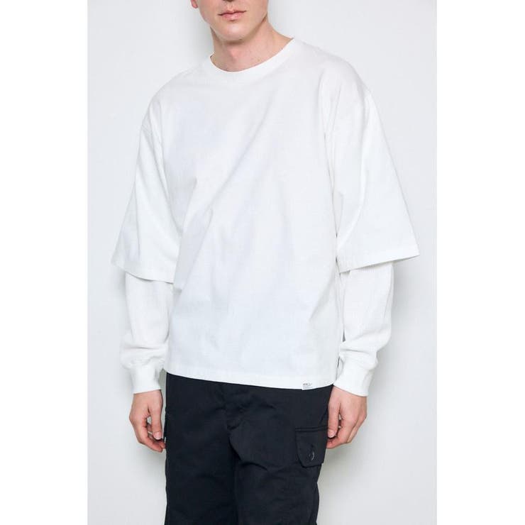 O/WHT1 | ワッフルレイヤードロンTEE | AZUL BY MOUSSY