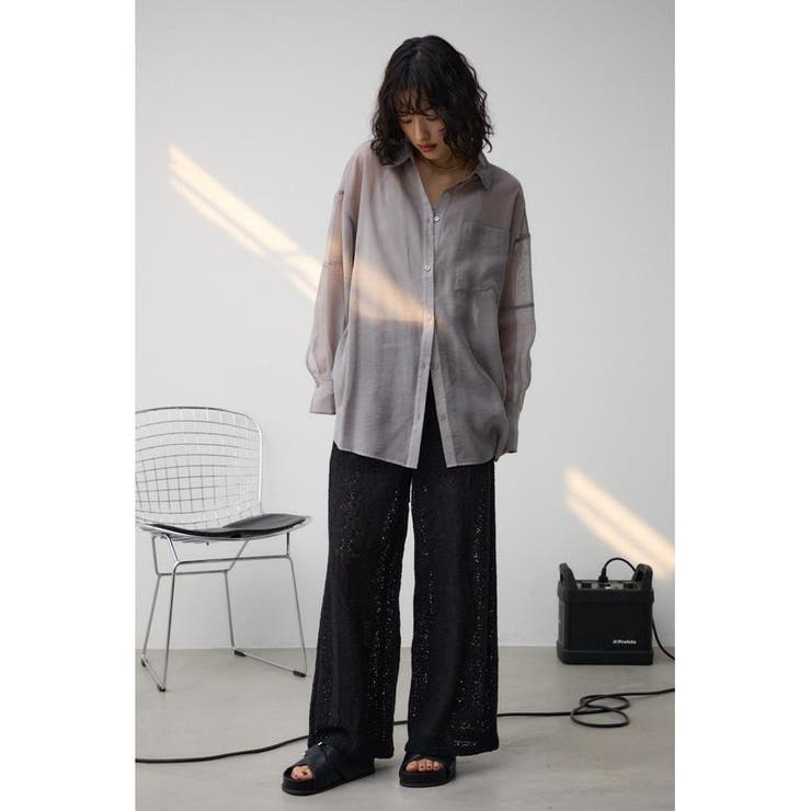 バックスリットシアーオーバーシャツ | AZUL BY MOUSSY | 詳細画像28 