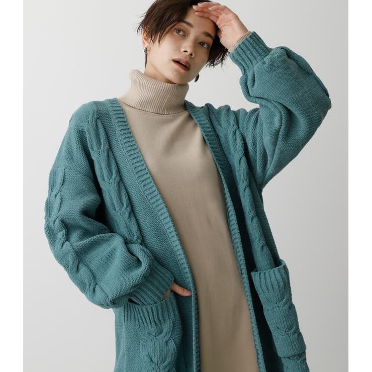 CHENILLE CABLE KNIT CARDIGAN[品番：AZLW0019217]｜AZUL BY  MOUSSY（アズールバイマウジー）のレディースファッション通販｜SHOPLIST（ショップリスト）