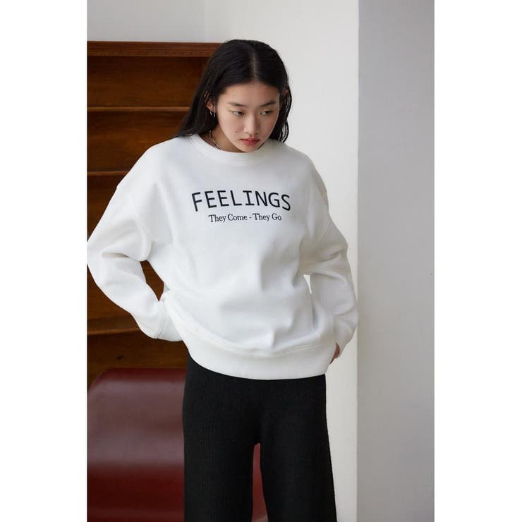 裏毛ロゴクルーネックトップス | AZUL BY MOUSSY | 詳細画像2 