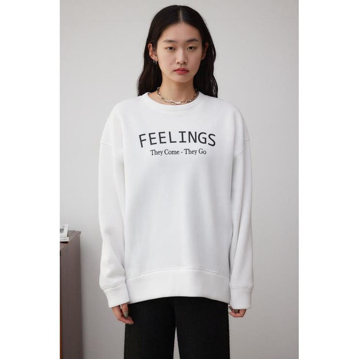 裏毛ロゴクルーネックトップス | AZUL BY MOUSSY | 詳細画像4 