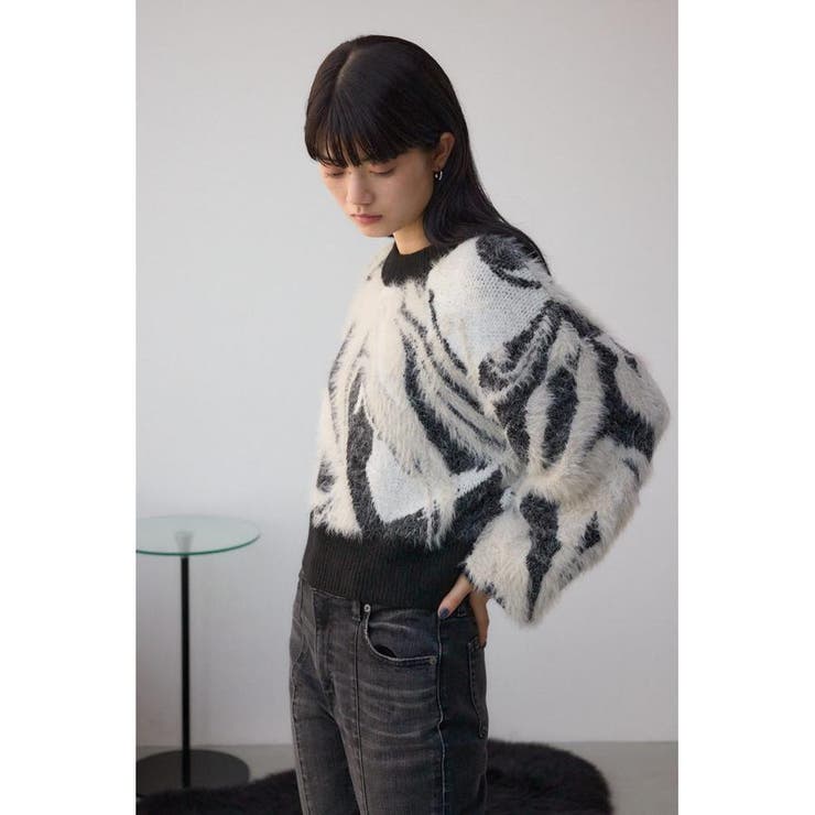 アソートパターンクルーネックニット | AZUL BY MOUSSY | 詳細画像1 