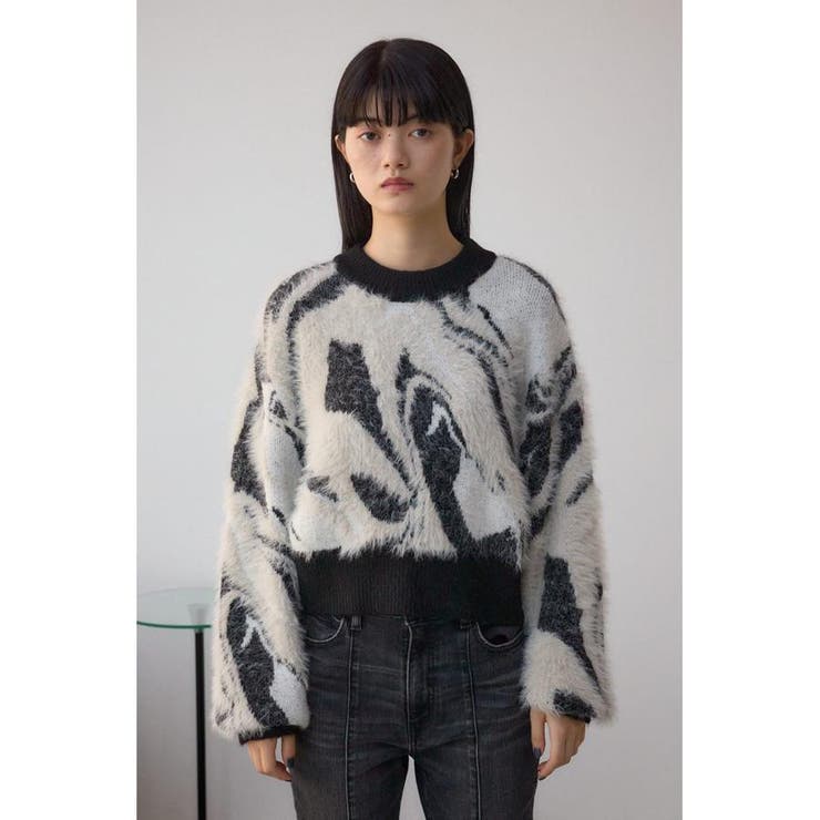 アソートパターンクルーネックニット | AZUL BY MOUSSY | 詳細画像4 