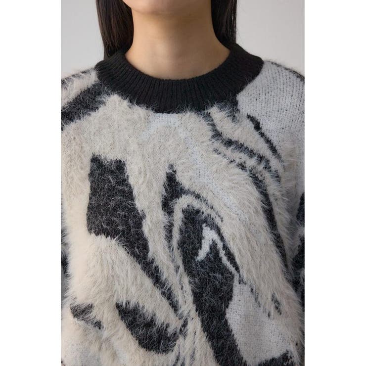 アソートパターンクルーネックニット | AZUL BY MOUSSY | 詳細画像7 