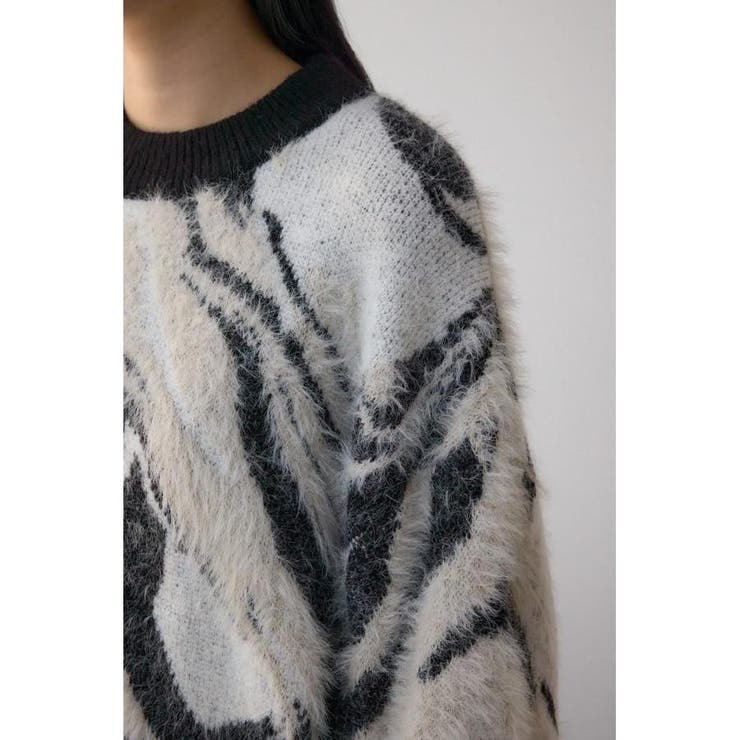 アソートパターンクルーネックニット | AZUL BY MOUSSY | 詳細画像8 