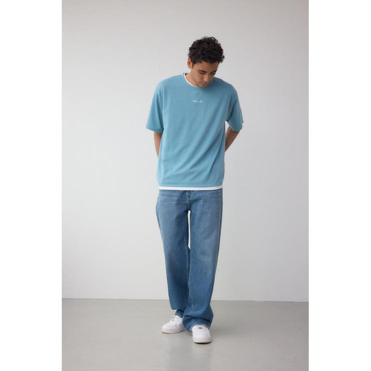 フェイクレイヤードジャガードTシャツ[品番：AZLW0023247]｜AZUL