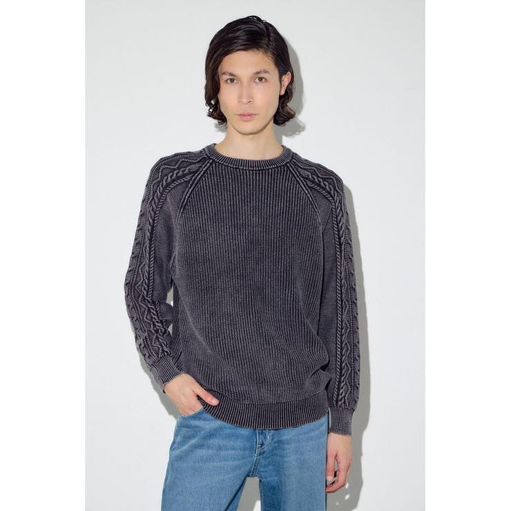 ヴィンテージウォッシュニットトップス | AZUL BY MOUSSY | 詳細画像3 