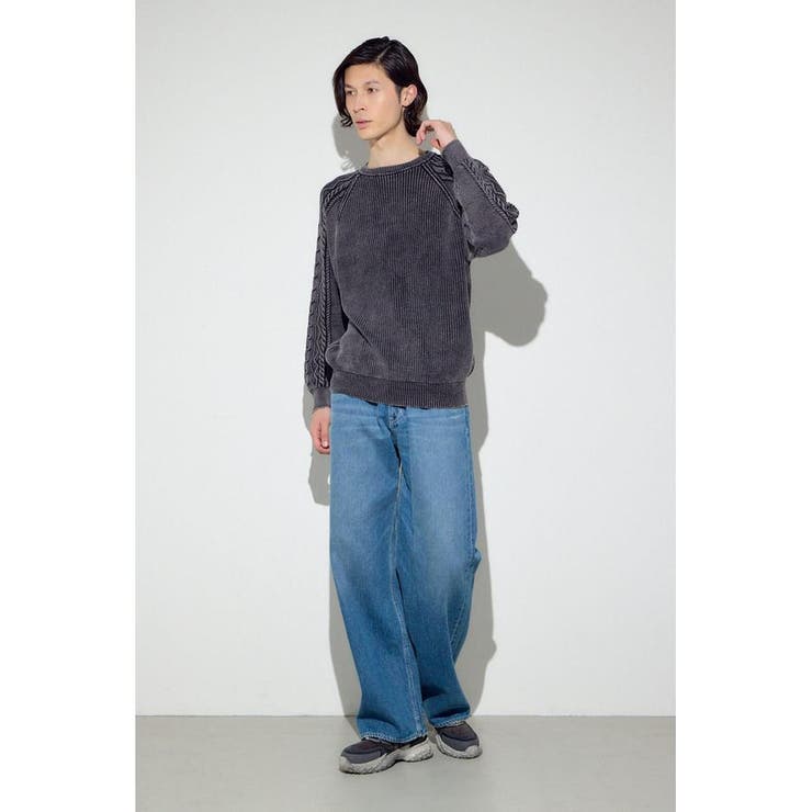 ヴィンテージウォッシュニットトップス | AZUL BY MOUSSY | 詳細画像4 