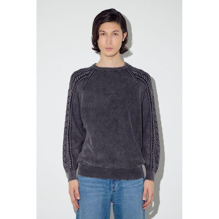 ヴィンテージウォッシュニットトップス | AZUL BY MOUSSY | 詳細画像5 