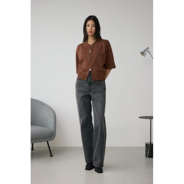 Wジップポロカラーニットカーディガン | AZUL BY MOUSSY | 詳細画像24 