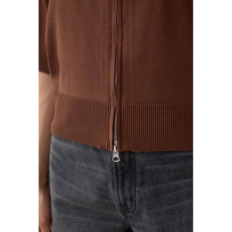 Wジップポロカラーニットカーディガン | AZUL BY MOUSSY | 詳細画像30 