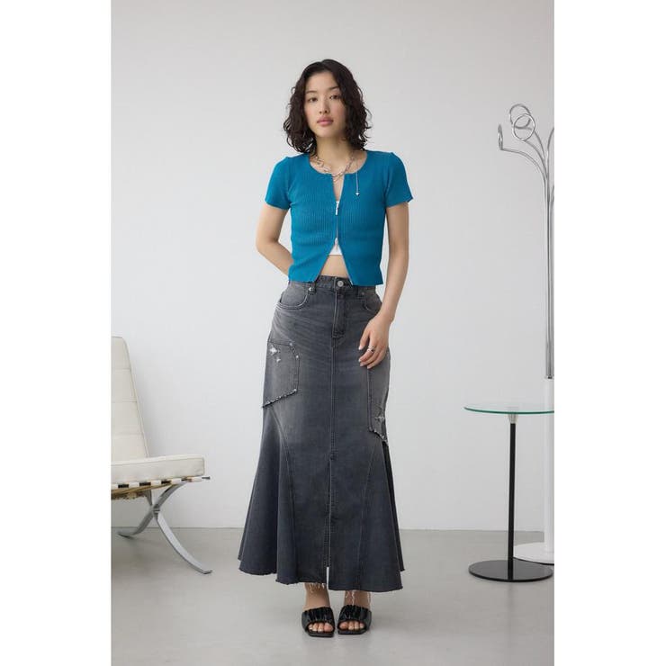 Wジップショートスリーブ配色リブプルオーバー | AZUL BY MOUSSY | 詳細画像34 