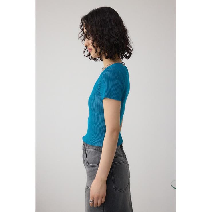 Wジップショートスリーブ配色リブプルオーバー | AZUL BY MOUSSY | 詳細画像36 