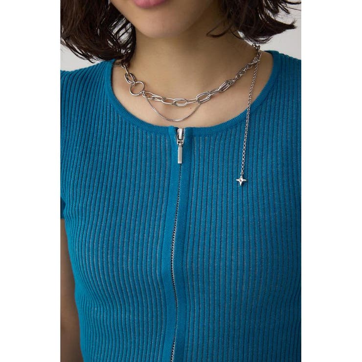 Wジップショートスリーブ配色リブプルオーバー | AZUL BY MOUSSY | 詳細画像38 