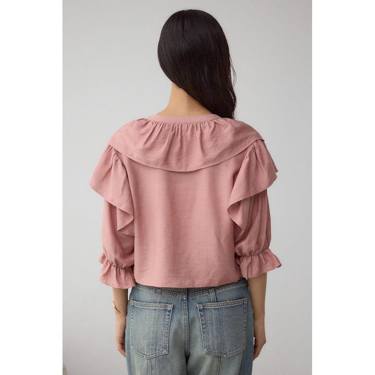 ラッフルフリル5分袖ブラウス | AZUL BY MOUSSY | 詳細画像31 