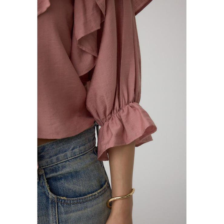 ラッフルフリル5分袖ブラウス | AZUL BY MOUSSY | 詳細画像35 