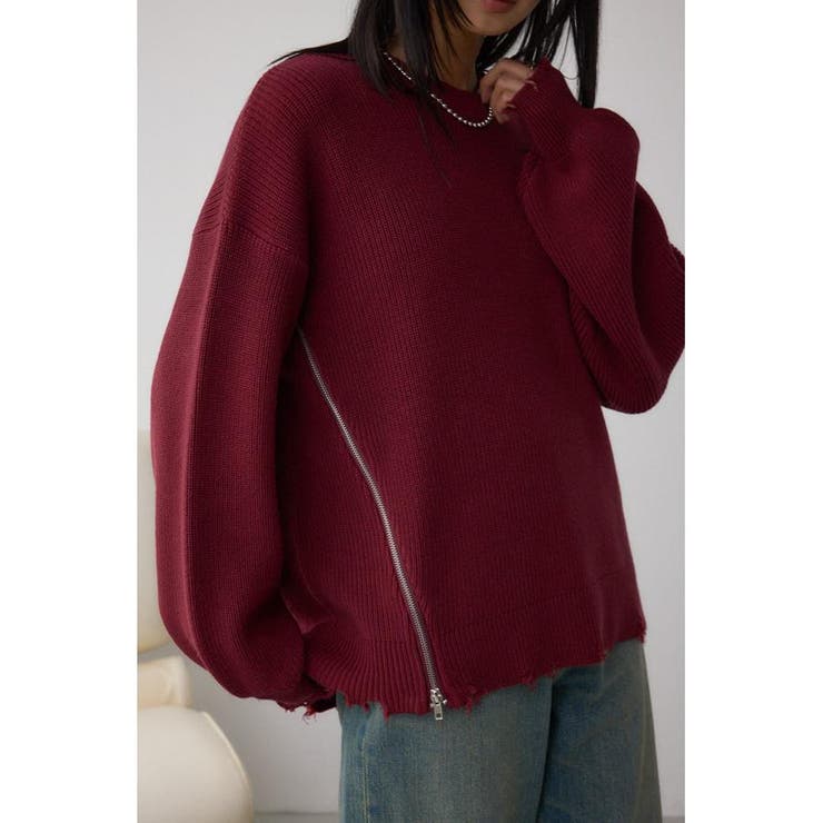 サイドZIPニットトップス[品番：AZLW0023914]｜AZUL BY MOUSSY