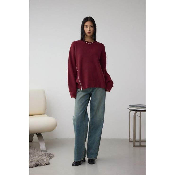 サイドZIPニットトップス | AZUL BY MOUSSY | 詳細画像34 