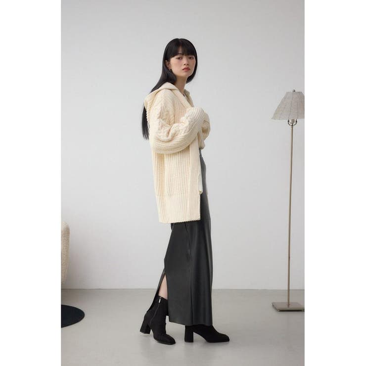 マットモールフードトッパーカーデ | AZUL BY MOUSSY | 詳細画像4 