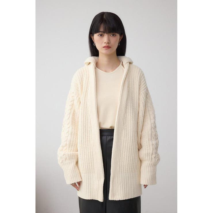 マットモールフードトッパーカーデ | AZUL BY MOUSSY | 詳細画像5 