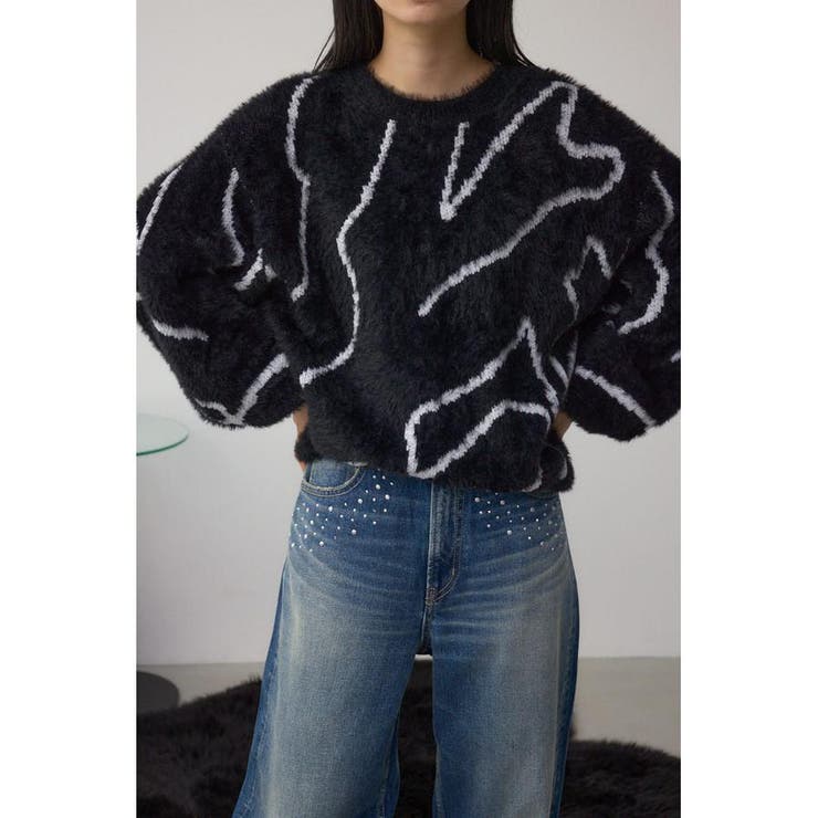 ニュアンス柄ニットトップス | AZUL BY MOUSSY | 詳細画像12 