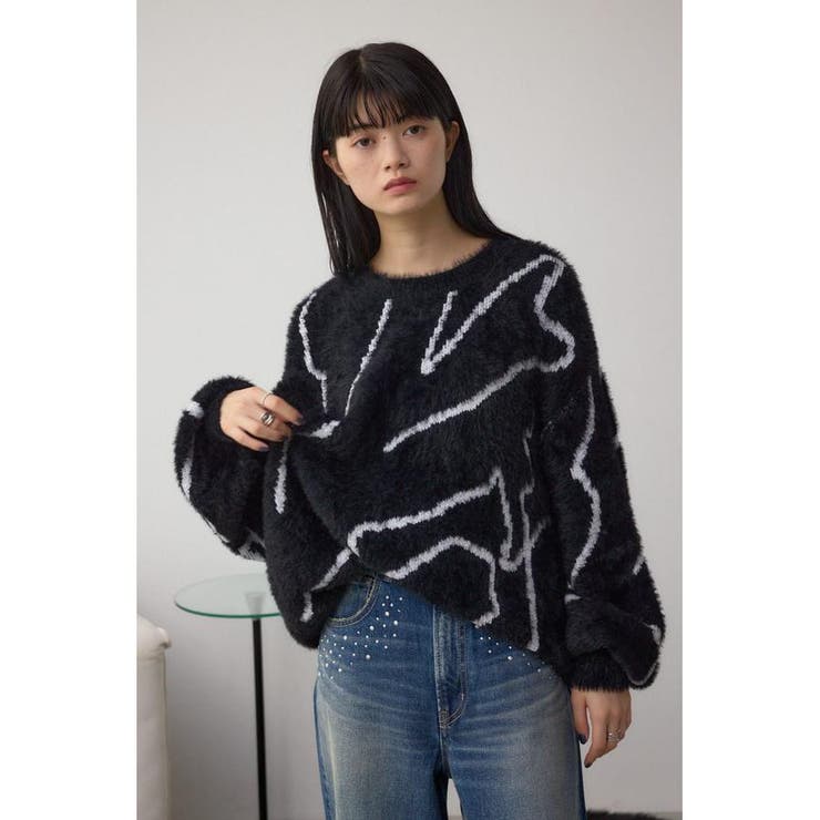 ニュアンス柄ニットトップス | AZUL BY MOUSSY | 詳細画像13 