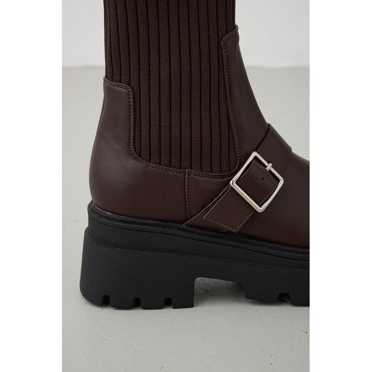 ベルトデザイントラックソールソックスブーツ | AZUL BY MOUSSY | 詳細画像21 