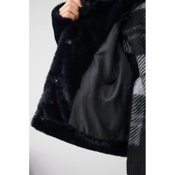 ファーショートコート | AZUL BY MOUSSY | 詳細画像25 
