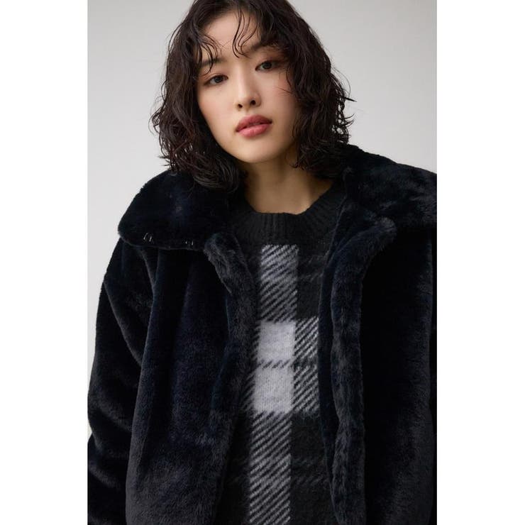 ファーショートコート | AZUL BY MOUSSY | 詳細画像14 