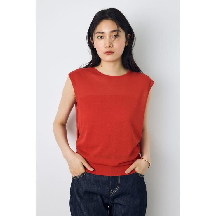 RED | 2点セットノースリーブニット(パット付き) | AZUL BY MOUSSY
