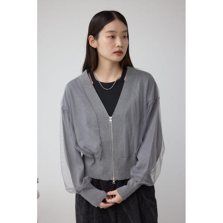 チュールドッキングニットカーディガン | AZUL BY MOUSSY | 詳細画像24 