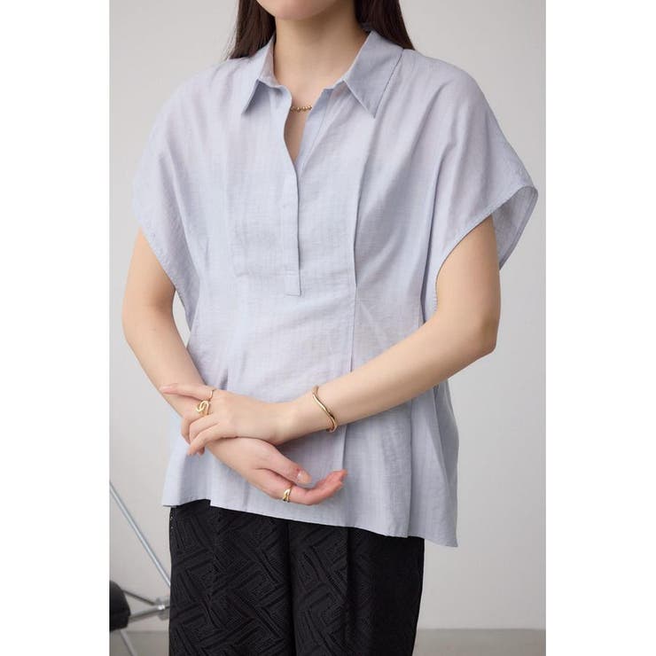 L/GRY1 | タックスキッパーブラウス | AZUL BY MOUSSY