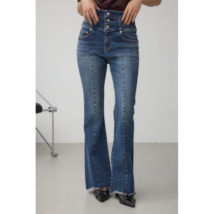 AZUL DENIM ハイウエストボタンフレアデニム | AZUL BY MOUSSY | 詳細画像2 