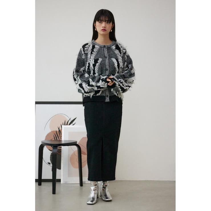 フリンジニットカーディガン | AZUL BY MOUSSY | 詳細画像3 