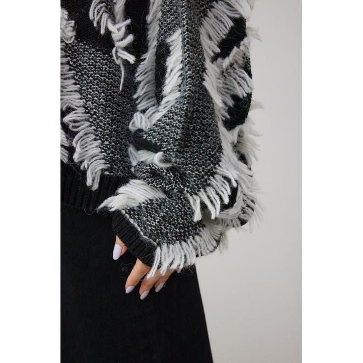 フリンジニットカーディガン | AZUL BY MOUSSY | 詳細画像9 