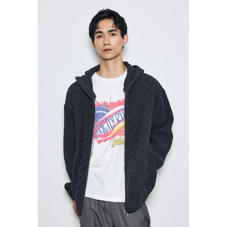 ジップアップニットフーディー | AZUL BY MOUSSY | 詳細画像30 