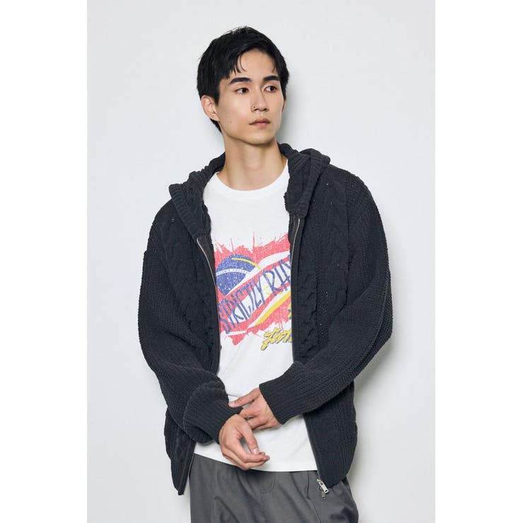 ジップアップニットフーディー | AZUL BY MOUSSY | 詳細画像31 